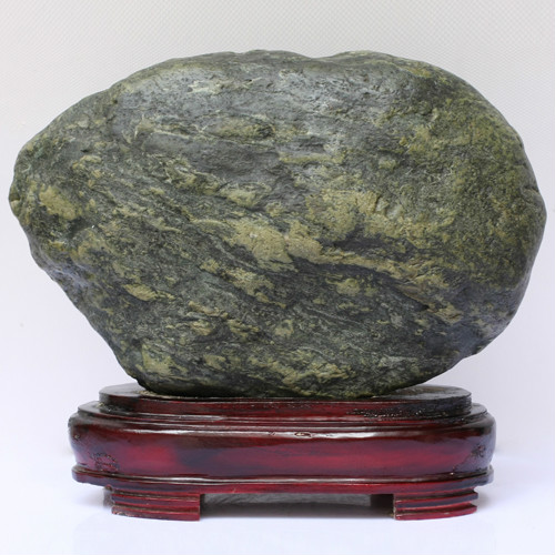 宜居品阁YWS419绿泥石 精品奇石 天然水冲石 长江石 投资收藏图片_高清图_细节图